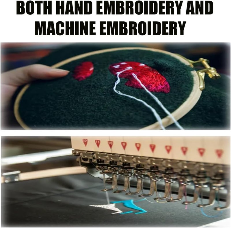 Seneme Black Cut Away Embroidery Stabilizer 8"x8" 100 Precut Sheets, 2.5oz Medium Weight Cut Away Stabilizer for Embroidery Backing for Machine Embroidery and Hand Sewing for 4x4 and 6x6 Hoops - Image 4